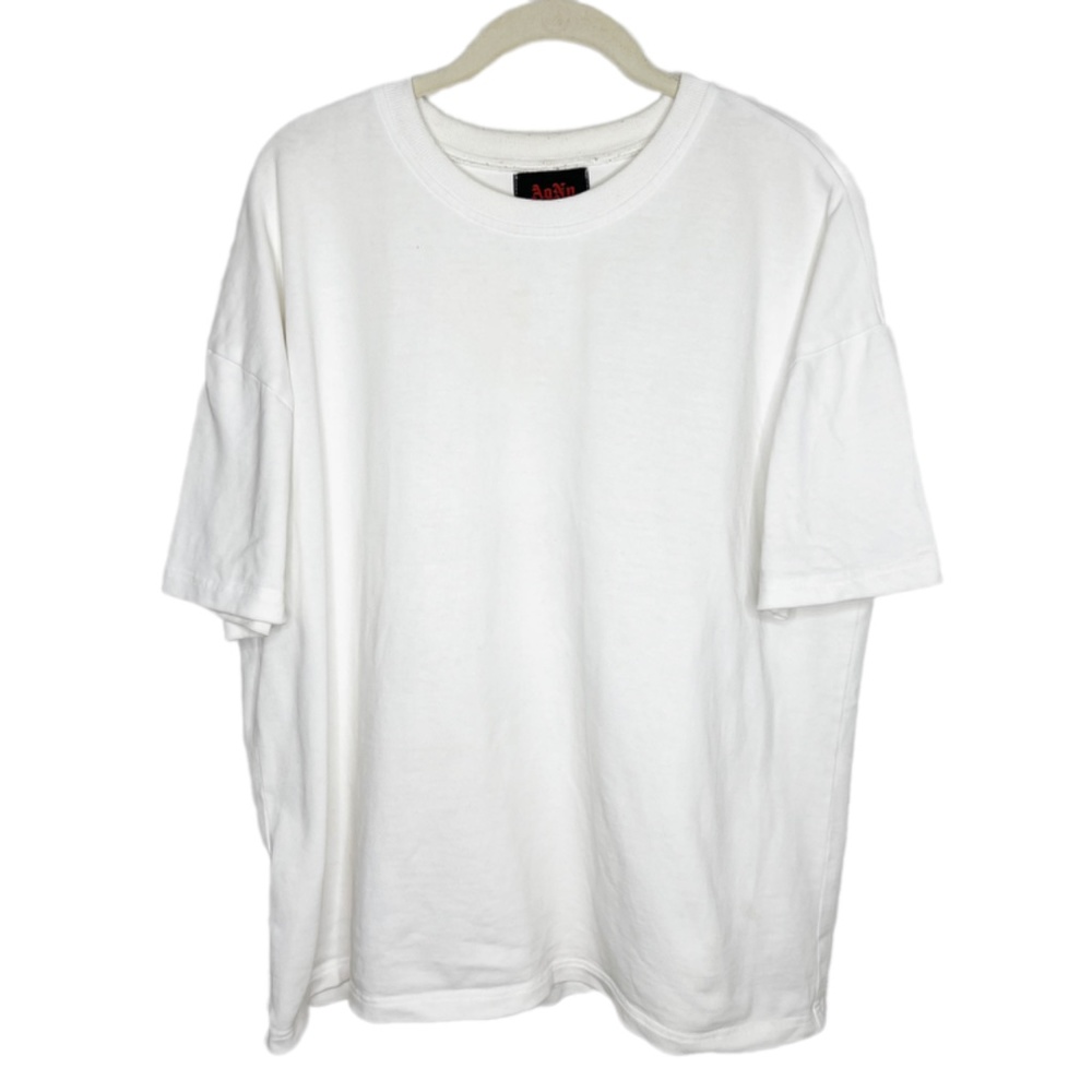 AaNn | White Crew Neck Tee Shirt Mens Medium